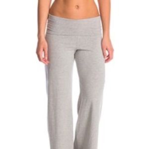 Hard tail roll down grey wide leg pants